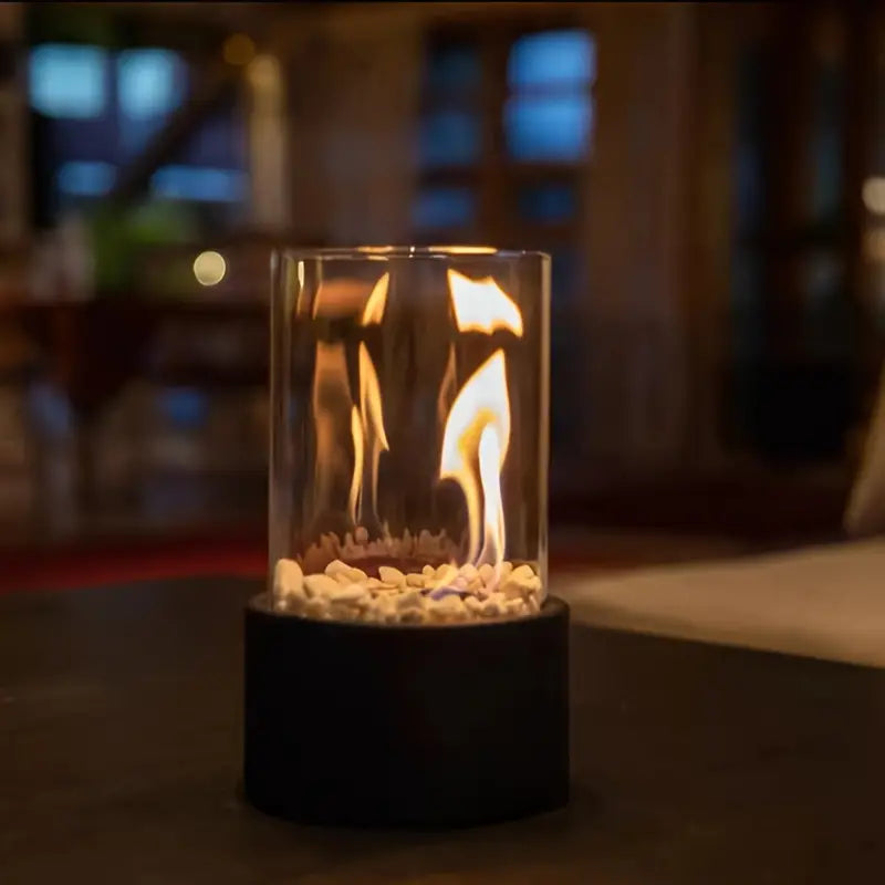 Chimenea de mesa de bioetanol Aurevion — diseño portátil sin humo