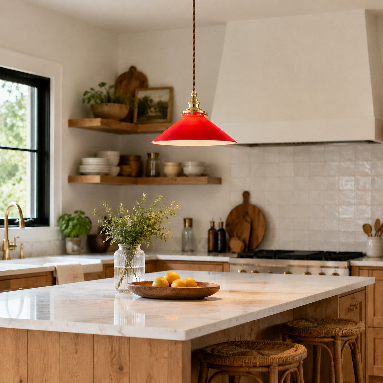 Vintage Glass Pendant Lamp for Kitchen | Esilora