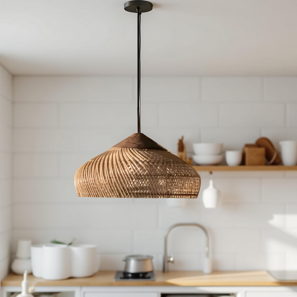 Retro Bohemian Rattan Pendant Light | Esilora