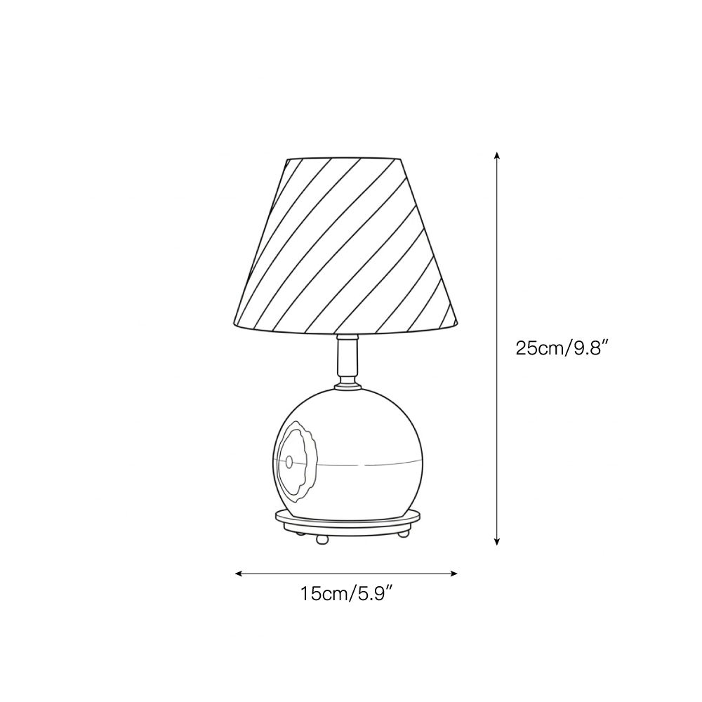 Moderne skulpturale Tischlampe – minimalistische Dekorationsleuchte für Schlafzimmer und Wohnzimmer | Esilora