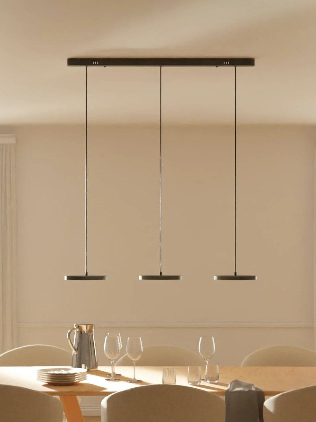 Minimalistische Mehrkopf-Pendelleuchte – Rundes Design für Küche | Esilora