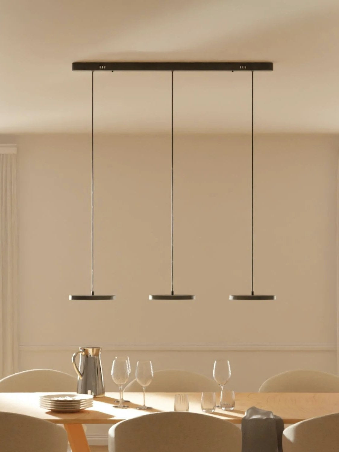 Minimalistische Mehrkopf-Pendelleuchte – Rundes Design für Küche | Esilora