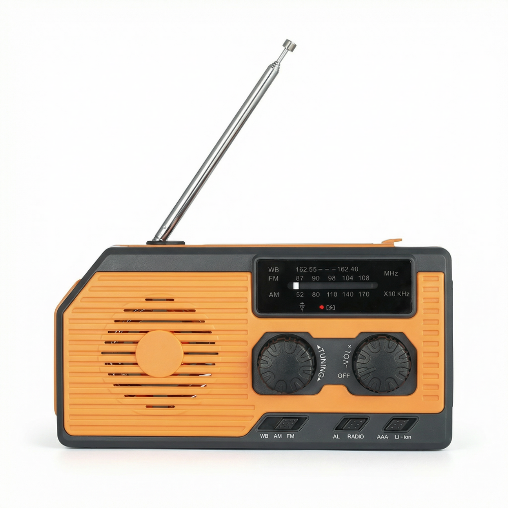 Solar-Powered 4-in-1 Emergency Radio with Battery Backup - Esilora