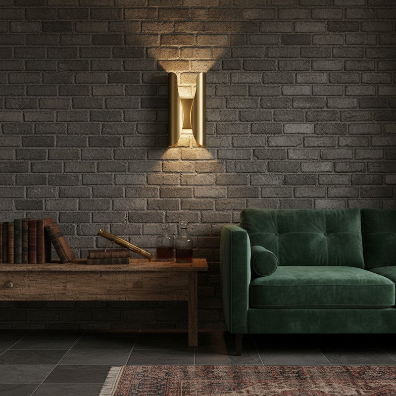 Auregon Artistic Sculptural Wall Sconce – Abstract Coiled Metal Wall Light for Hallway or Living Room | Esilora