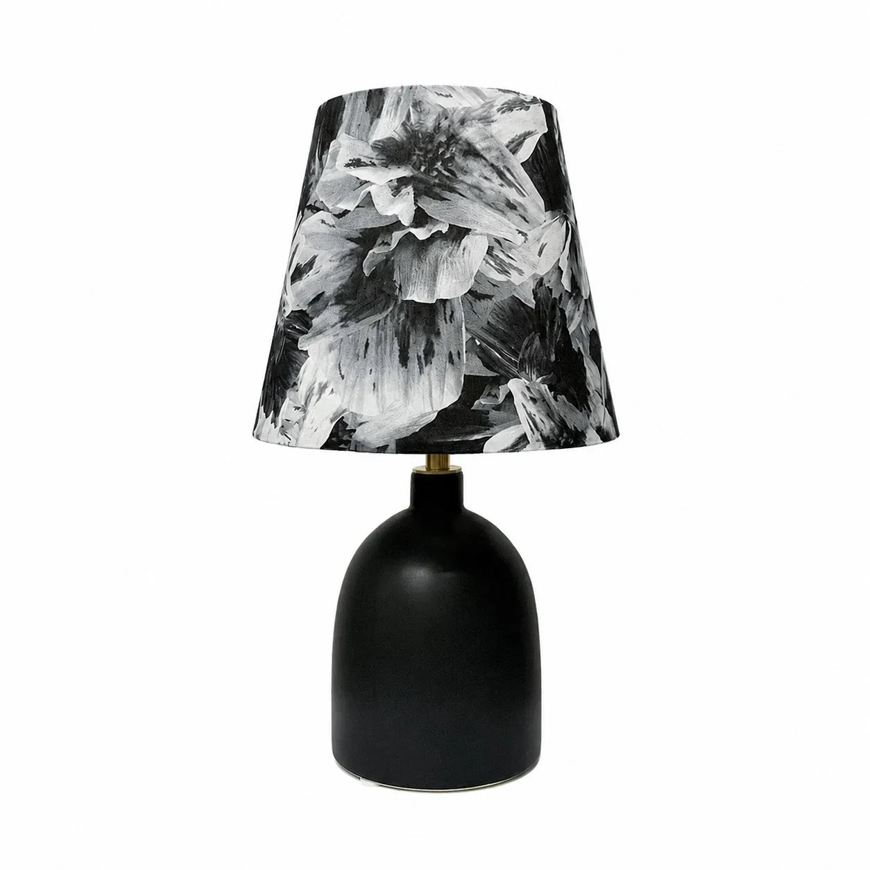 Ceramiczna lampa stołowa Liberty z tkaninowym kwiatowym kloszem | Esilora