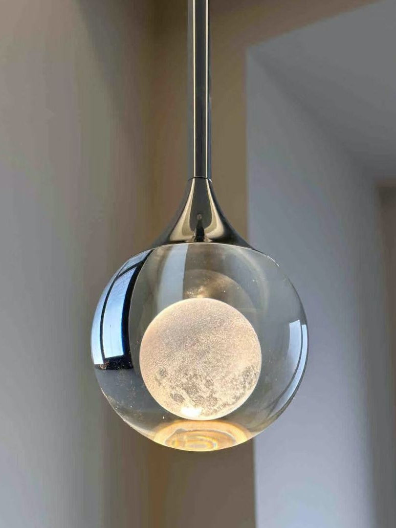 Moon klare Glas-Kugel-Pendelleuchte | Esilora