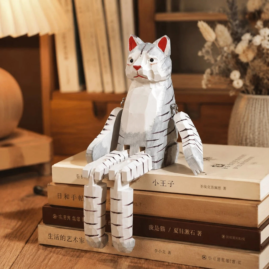 Hand-Carved Wooden Dangling-Leg Animal Ornaments | Esilora