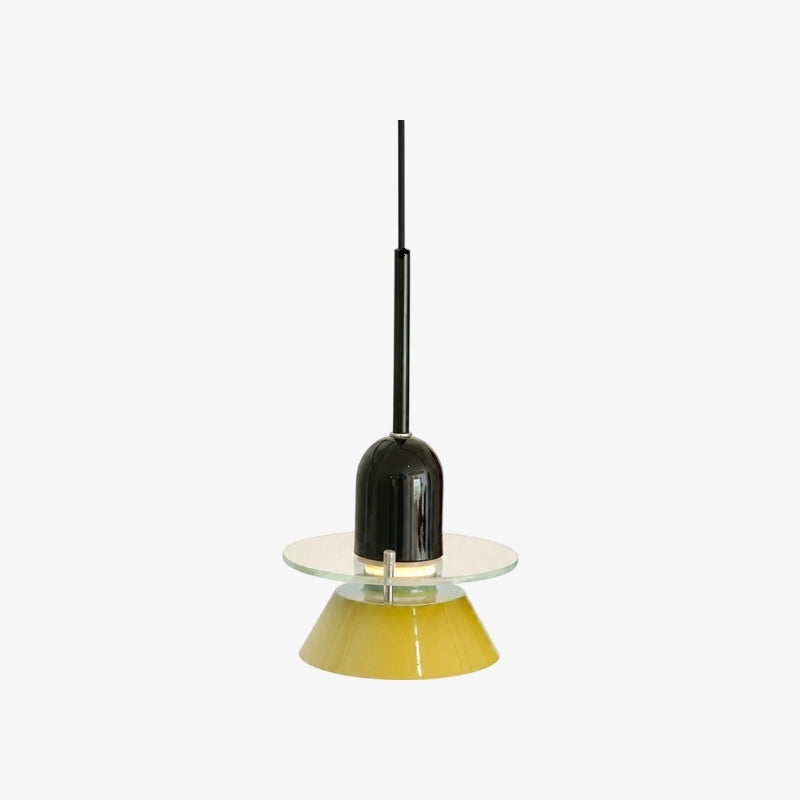 Barevné závěsné svítidlo Javina ze skla – minimalistická kovová závěsná lampa v nordickém stylu do ložnice a jídelny | Esilora