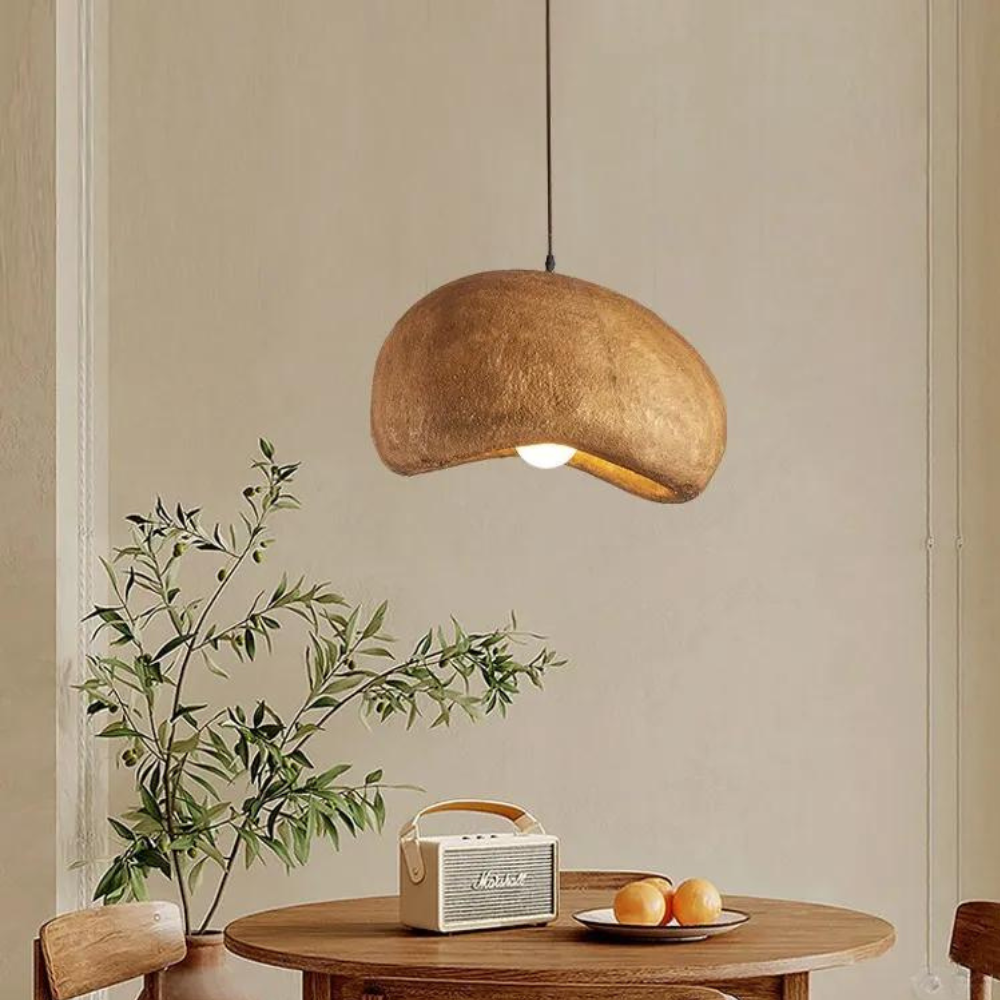Wabi-Sabi Coffee Cloud Japandi Resin Pendant Light | Esilora