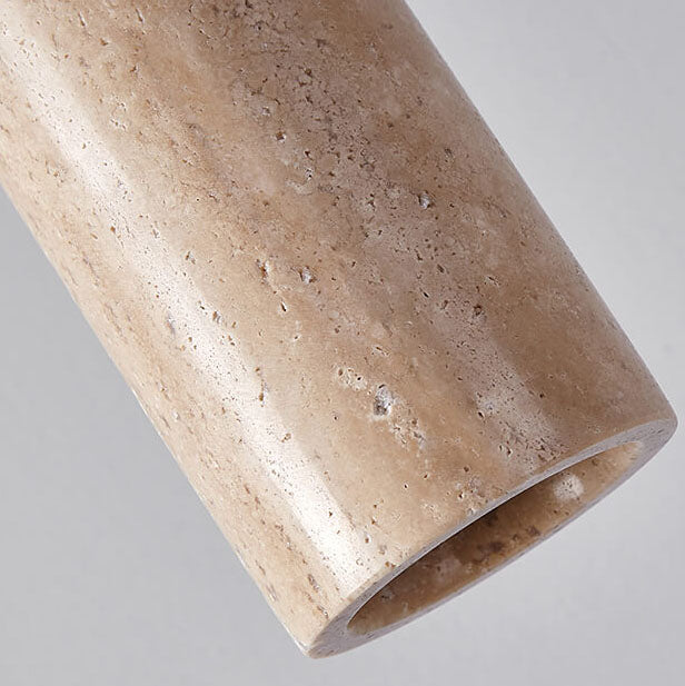 Wabi Sabi Solid Wood Travertine Stone Pendant Light M37 | Esilora