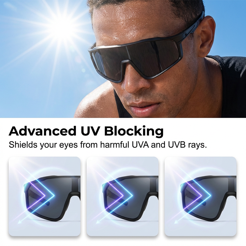 Óculos de sol desportivos fotocromáticos com proteção UV - Esilora