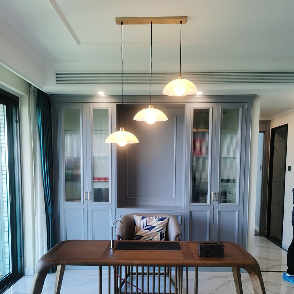 Alabaster Dome Pendant Light | Esilora