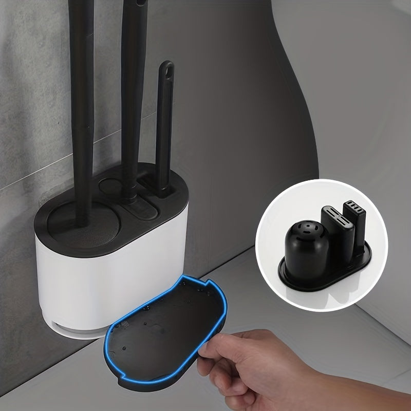 Silikone-toiletbørste med holder - Esilora