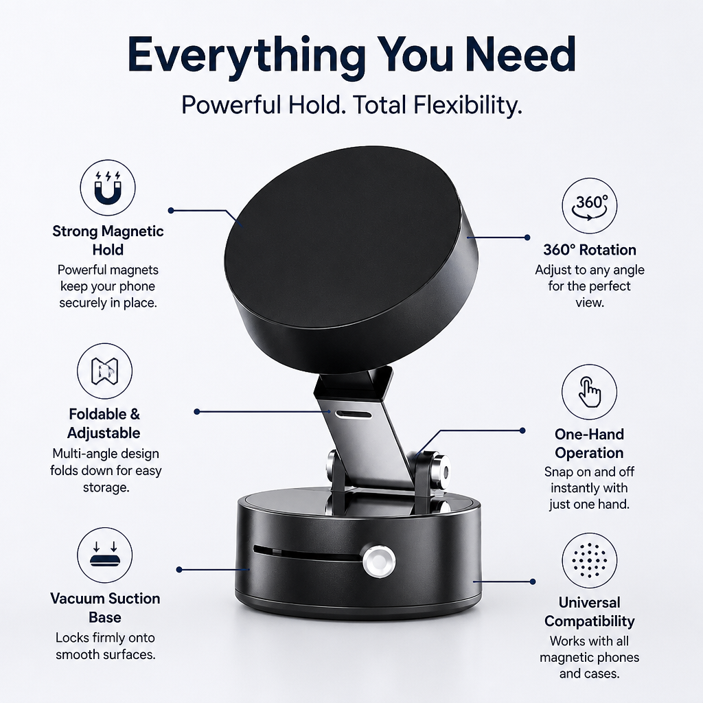 SnapGrip — Instantly Lock Your Phone for Hands-Free Freedom and Rock-Solid Safety - Esilora