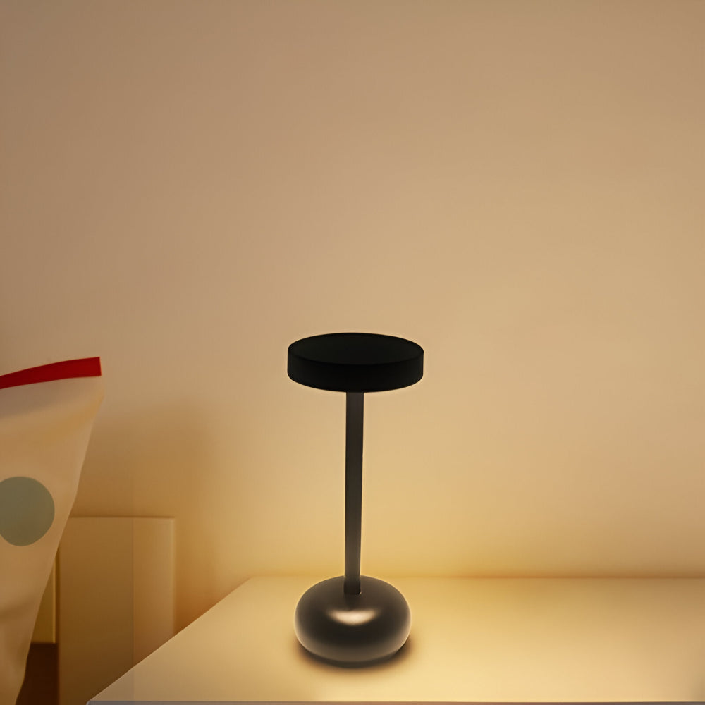Modern Metal Table Lamp — LED Dimmable, USB Rechargeable, Touch Control