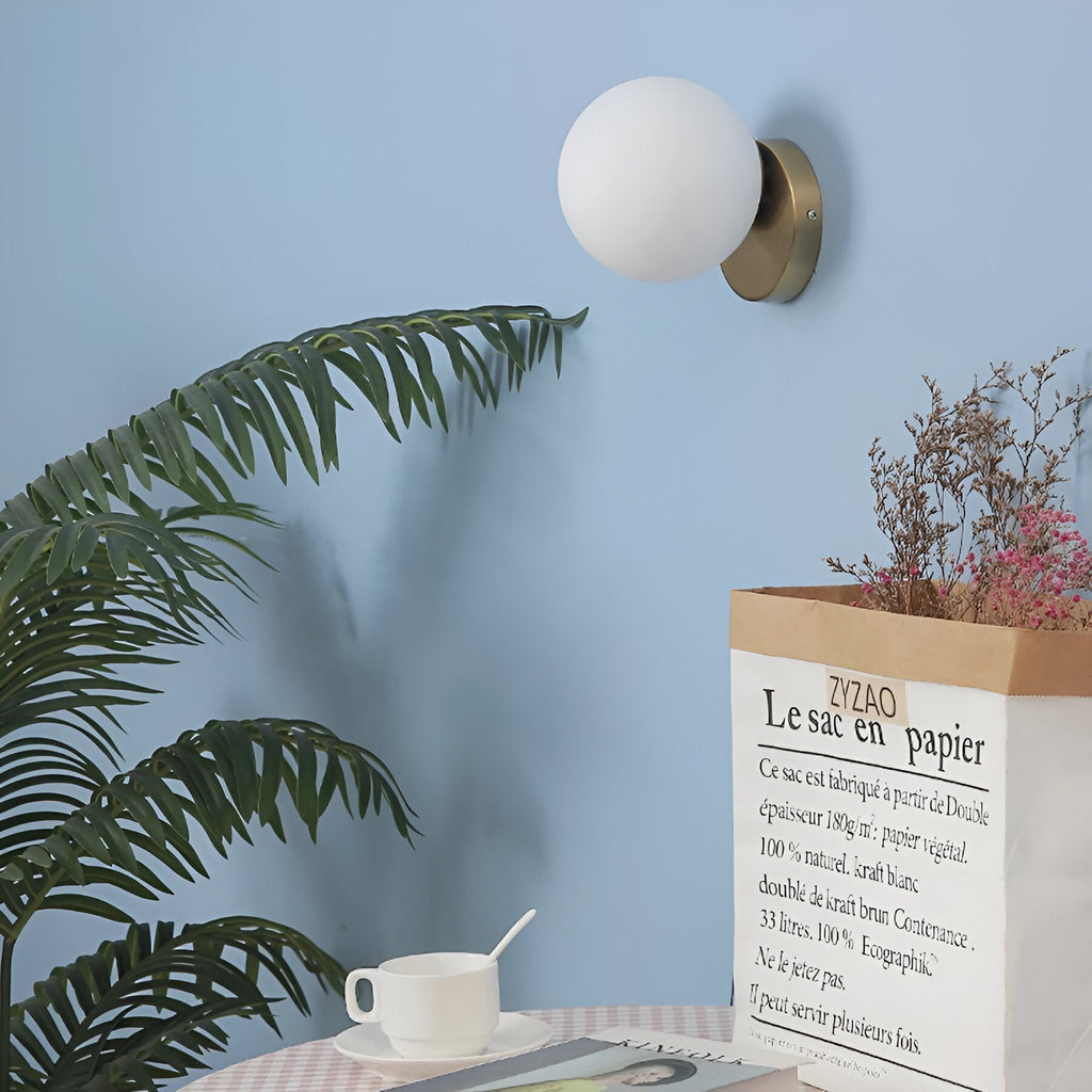 Arianne Nordic Glass Shade Wall Light | Esilora