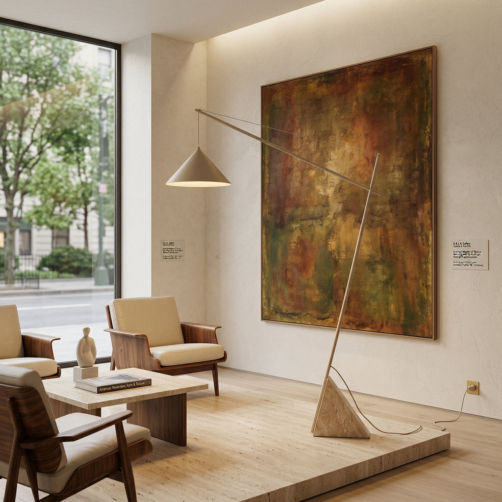 Grande Travertine Floor Lamp | Esilora