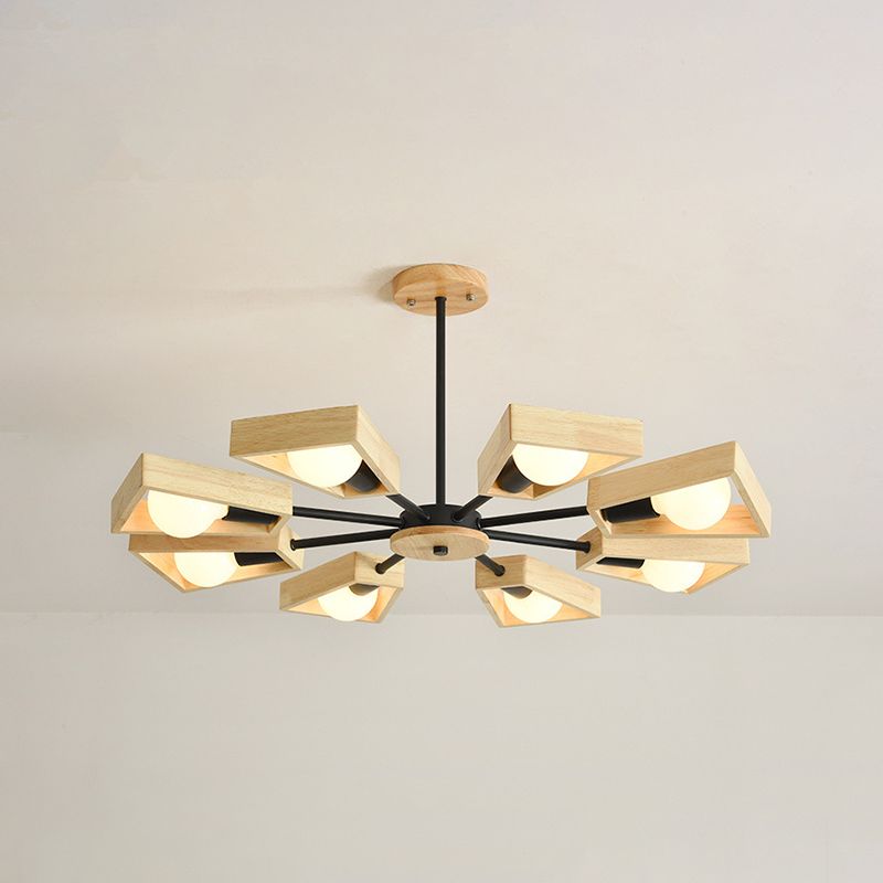 Timber Sputnik Pendant Light Fixture - Esilora