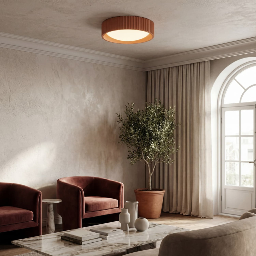 Acrion Round Ceiling Light - Modern Acrylic Light for Bedroom | Esilora