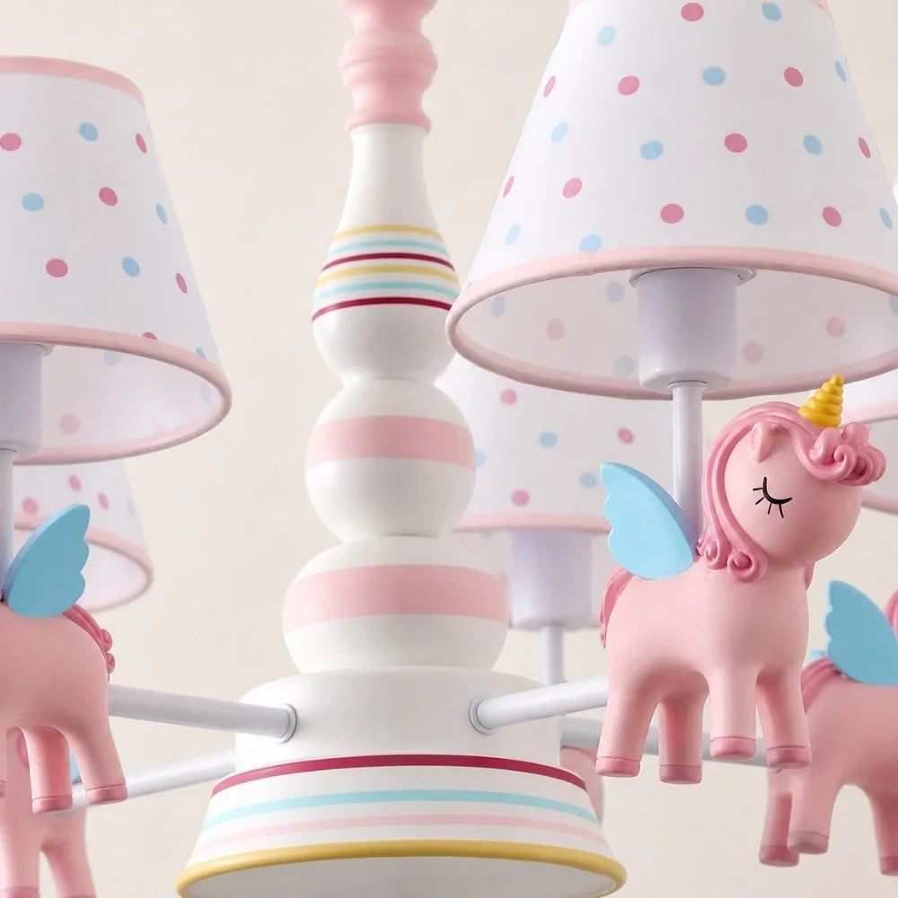Lustre pour chambre d’enfant avec abat-jour en tissu, pour chambre, salle de jeux et nursery | Esilora