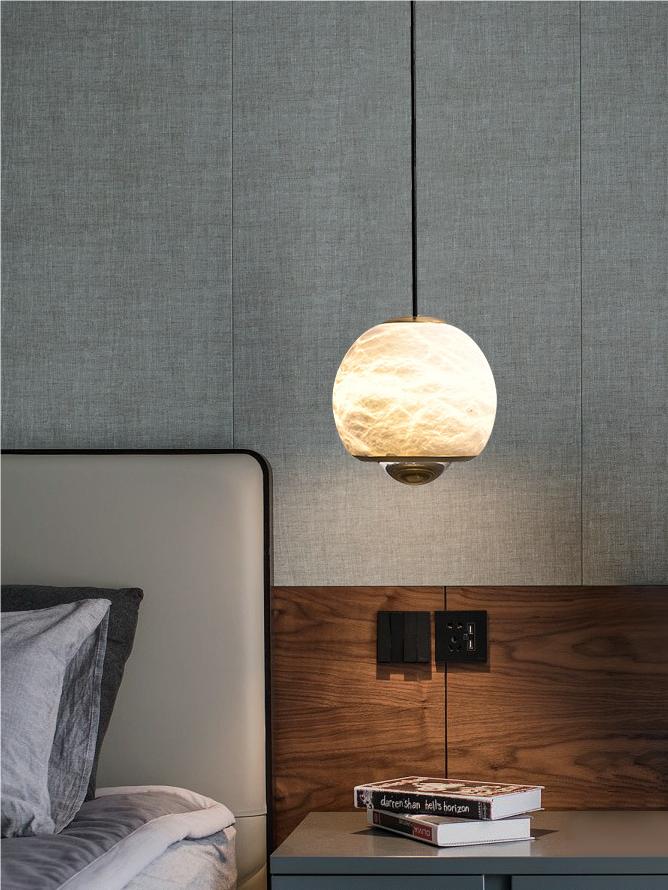 New Chinese Style Classical Round Joyc Alabaster Light | Esilora