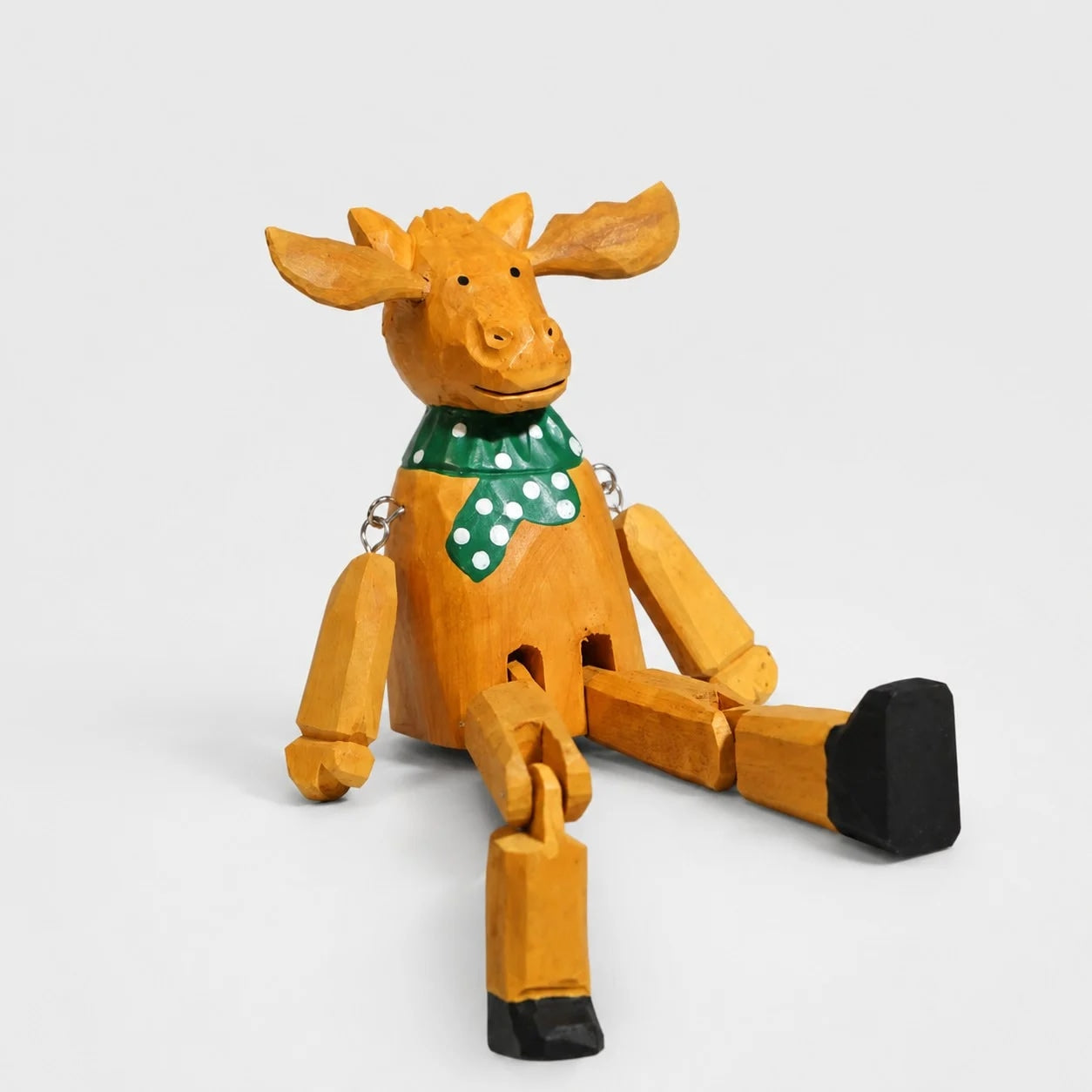 Hand-Carved Wooden Dangling-Leg Animal Ornaments | Esilora