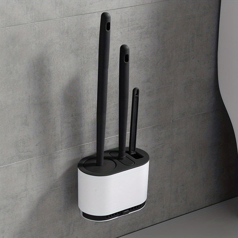 Silikone-toiletbørste med holder - Esilora