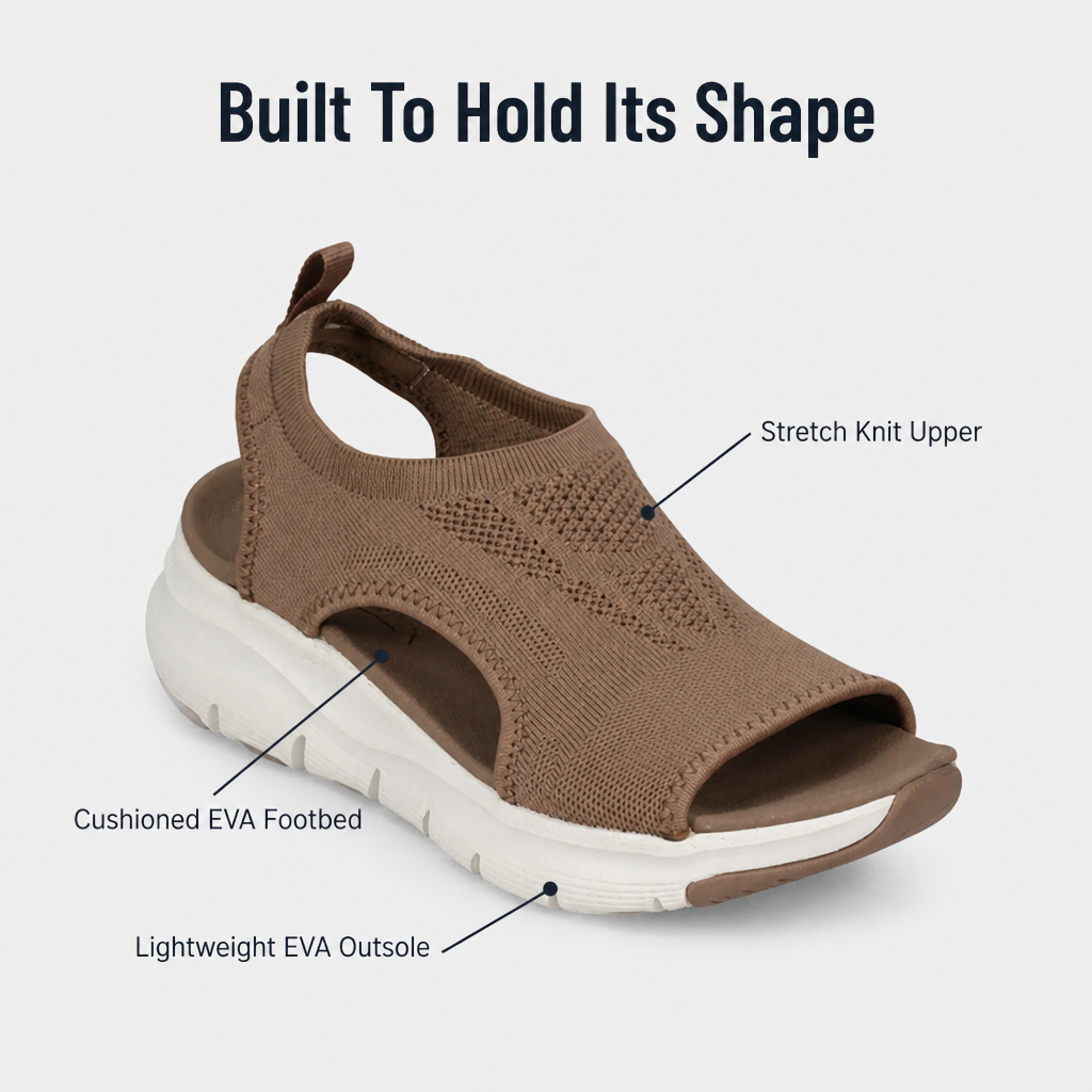 SlingFlexie – prodyšné pletené sandály typu slingback s pohodlnou podporou klenby - Esilora