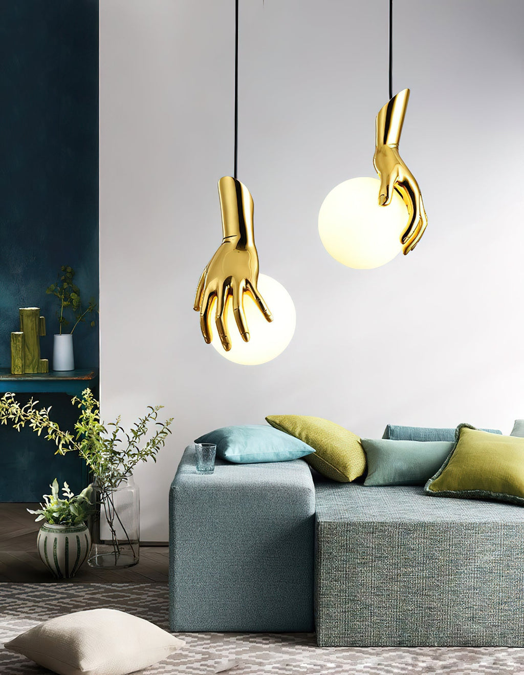 Hand Holding Globe Pendant Light | Esilora