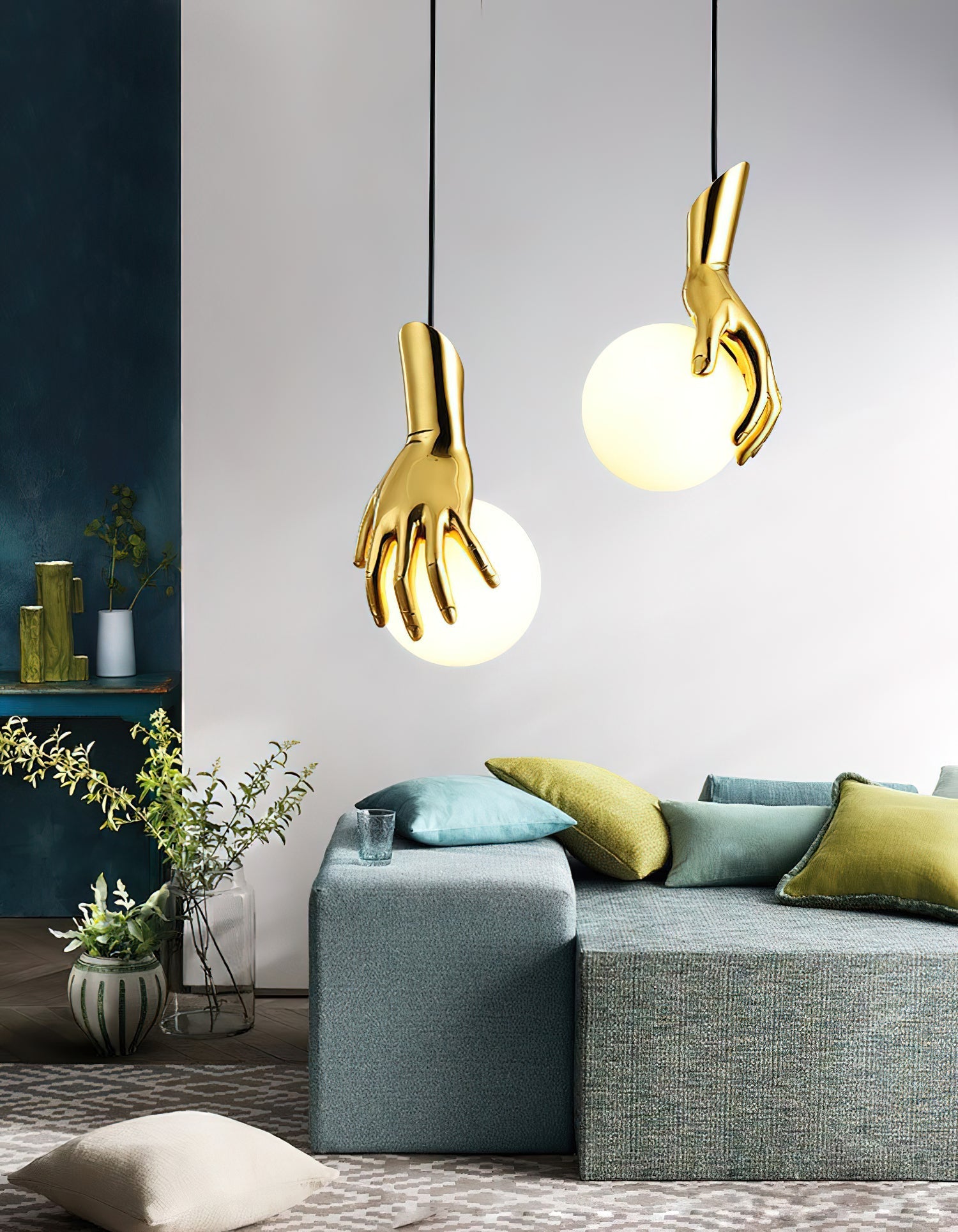Hand Holding Globe Pendant Light | Esilora