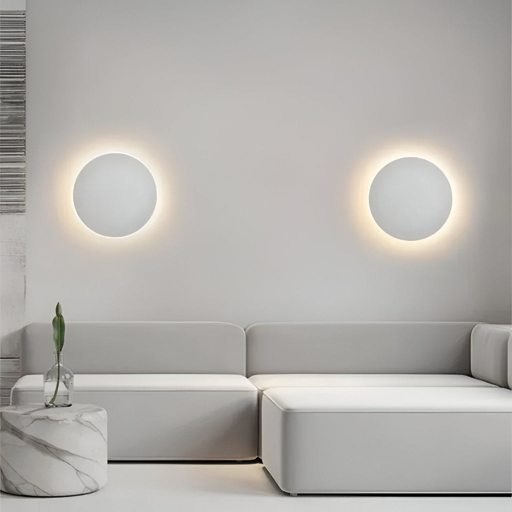 Modern Nordic Round Aluminum Minimalist LED Wall Light | Esilora