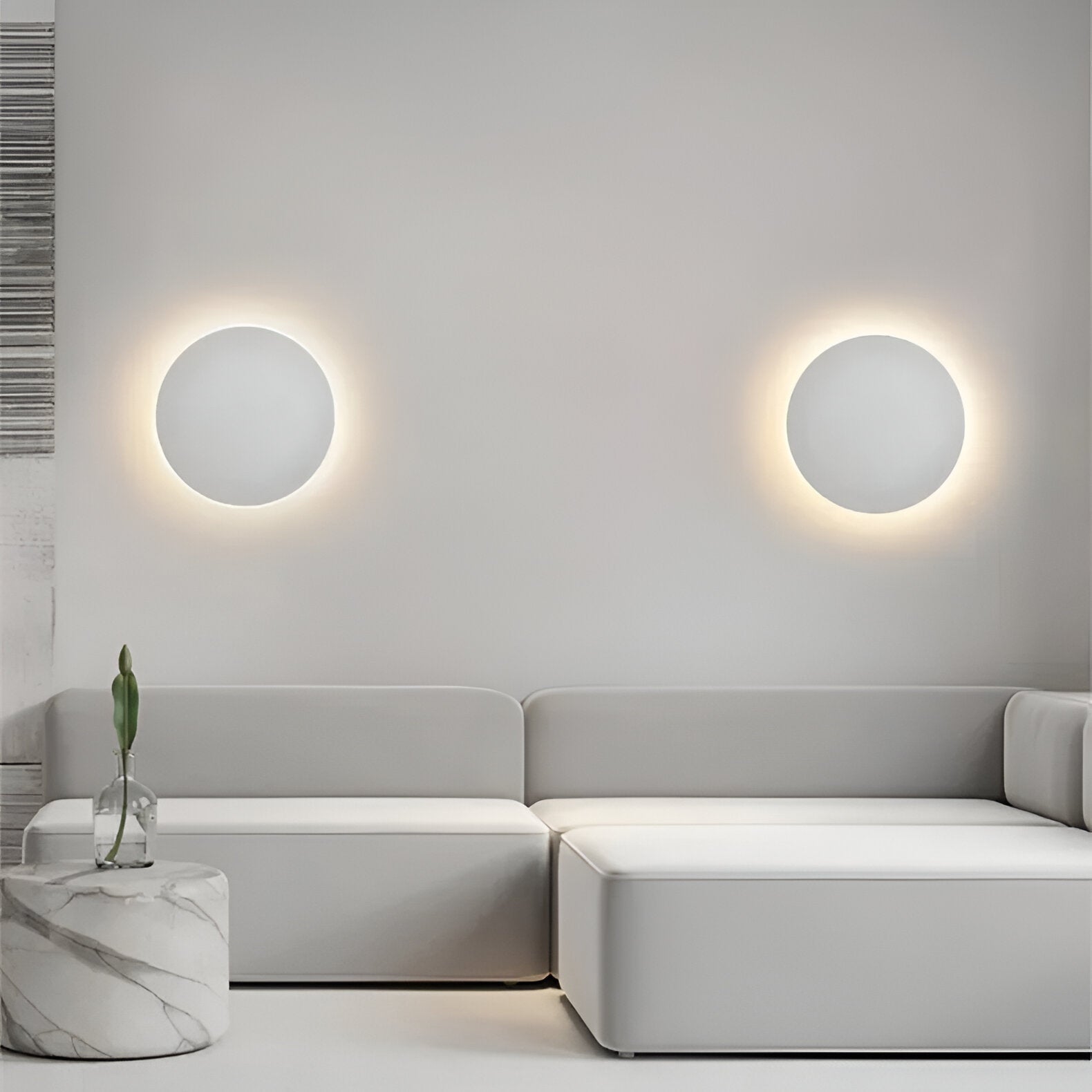 Modern Nordic Round Aluminum Minimalist LED Wall Light | Esilora