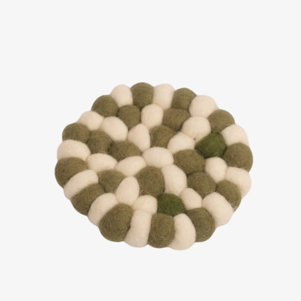 Handmade Wool Felt Ball Coaster | Esilora