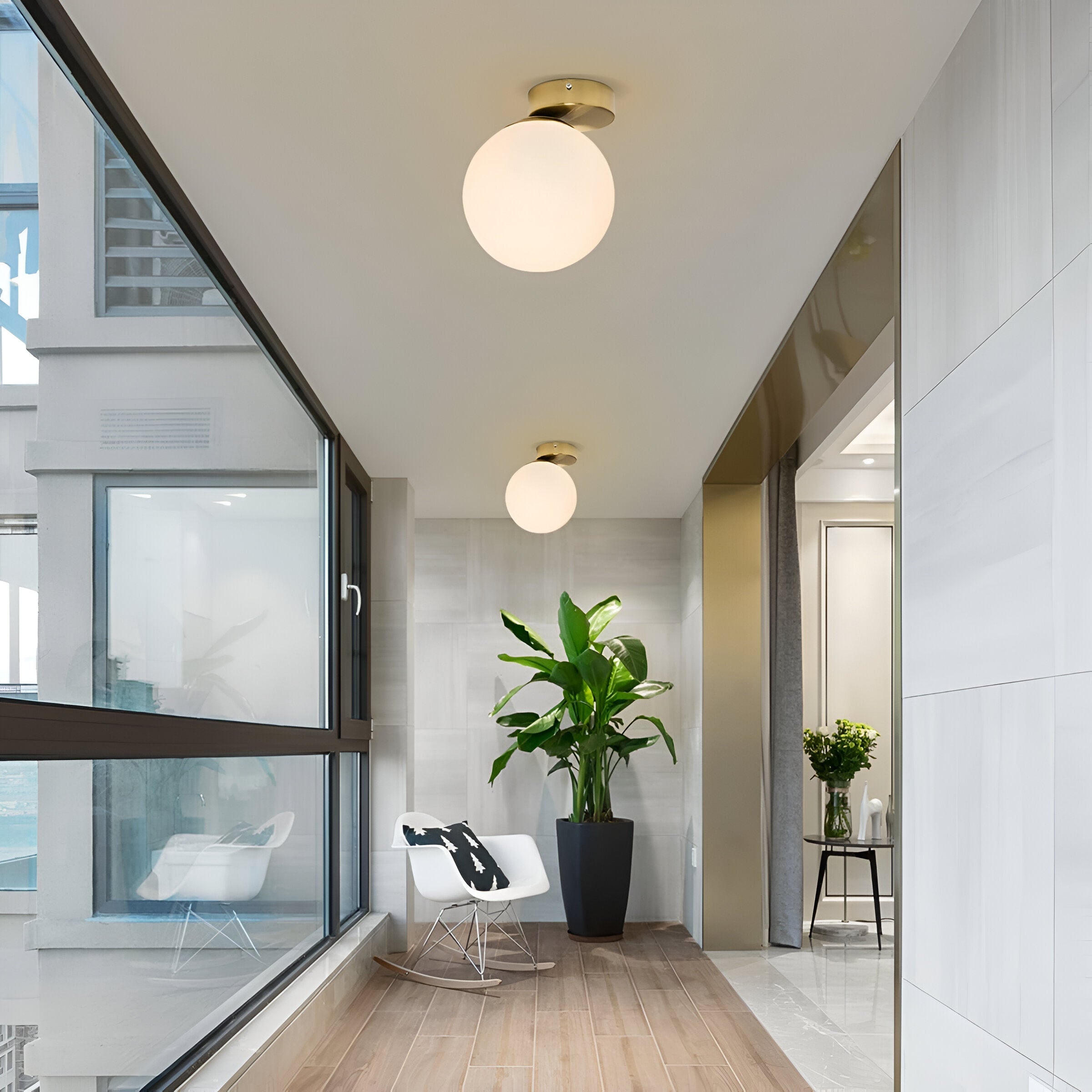 Arianne Nordic Glass Shade Wall Light | Esilora