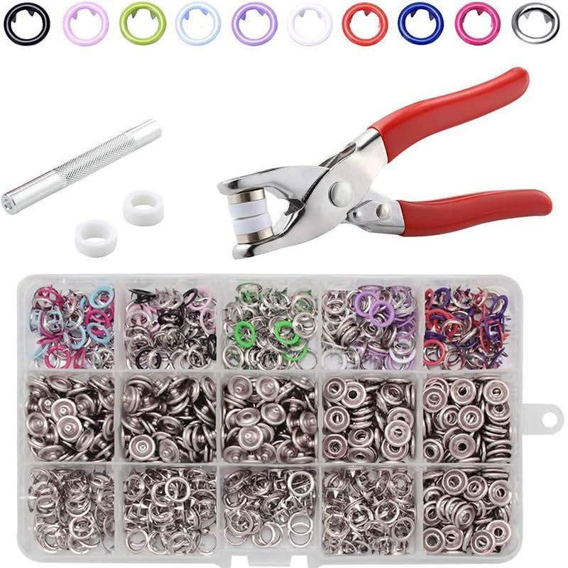 Snap Fastener Set - Secure Buttons Easily Without Drilling or Hassle - Esilora