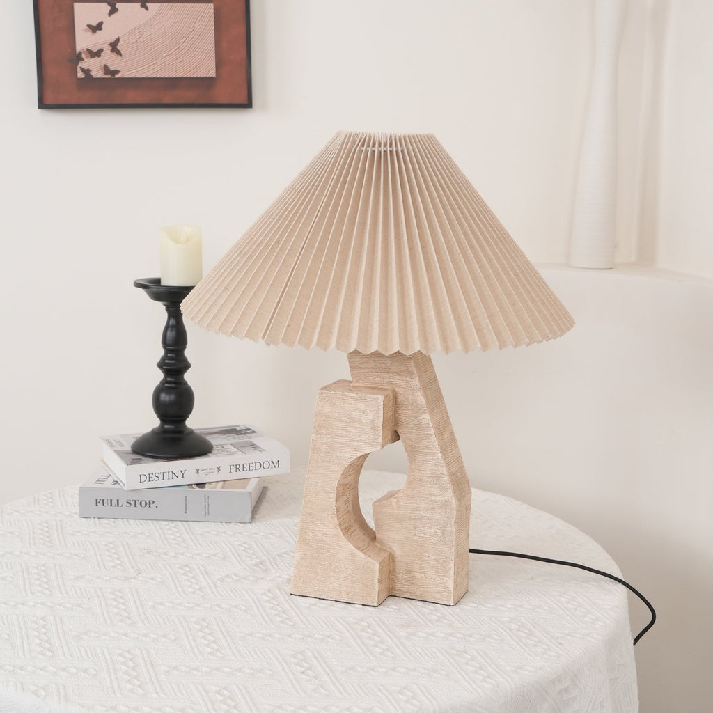 Moderne künstlerische Steinsäulen-Tischlampe Travertin M05 | Esilora