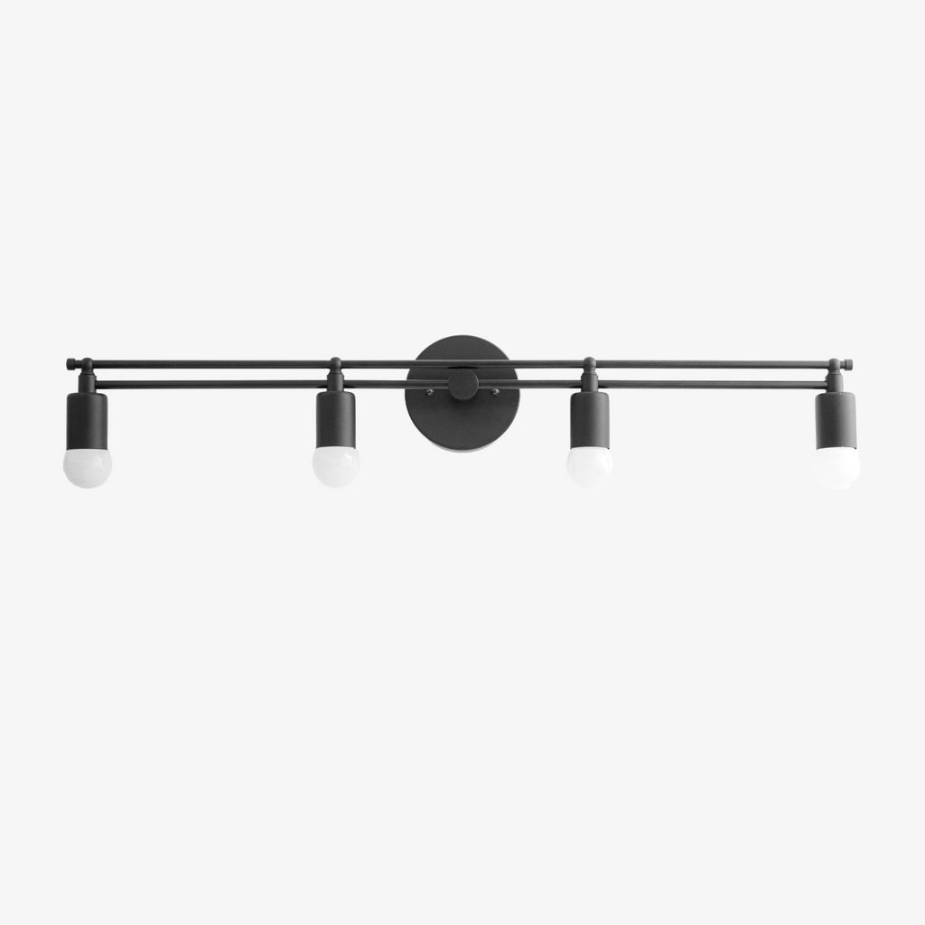 Mobilux Line Sleek Multi-Head Bathroom Wall Light – Designer Vanity Sconce with Glass Shades | Esilora