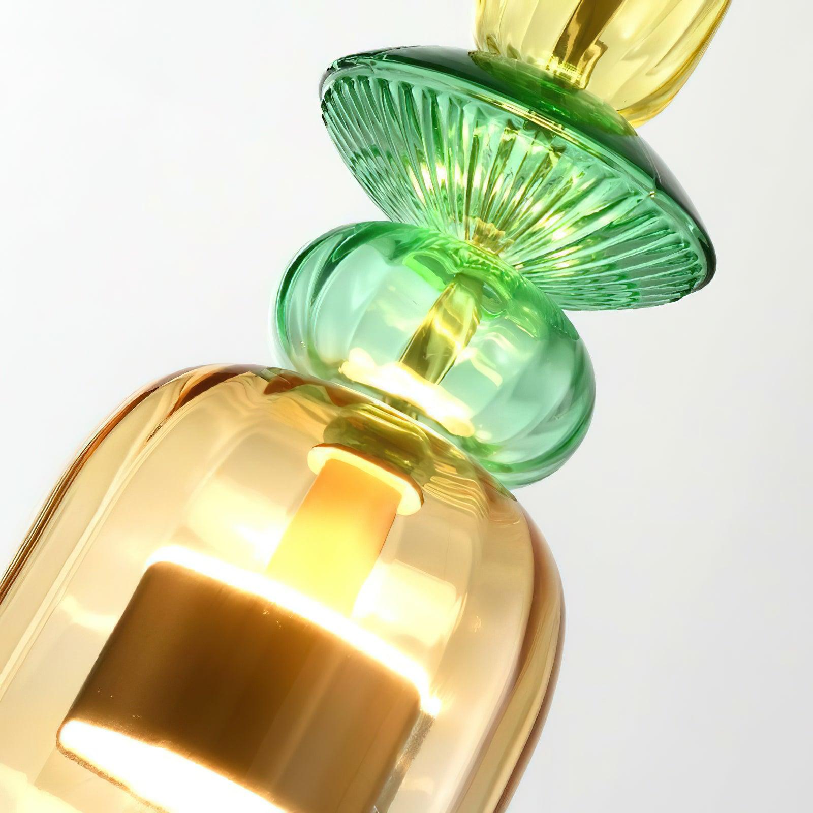 Hand Blown Glass Pendant Lamp - Colorful Candy Iron Mixed Color Indoor | Esilora