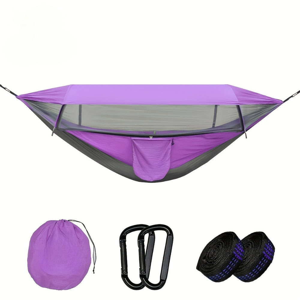 Camping Hammock with Mosquito Net and Sun Shelter