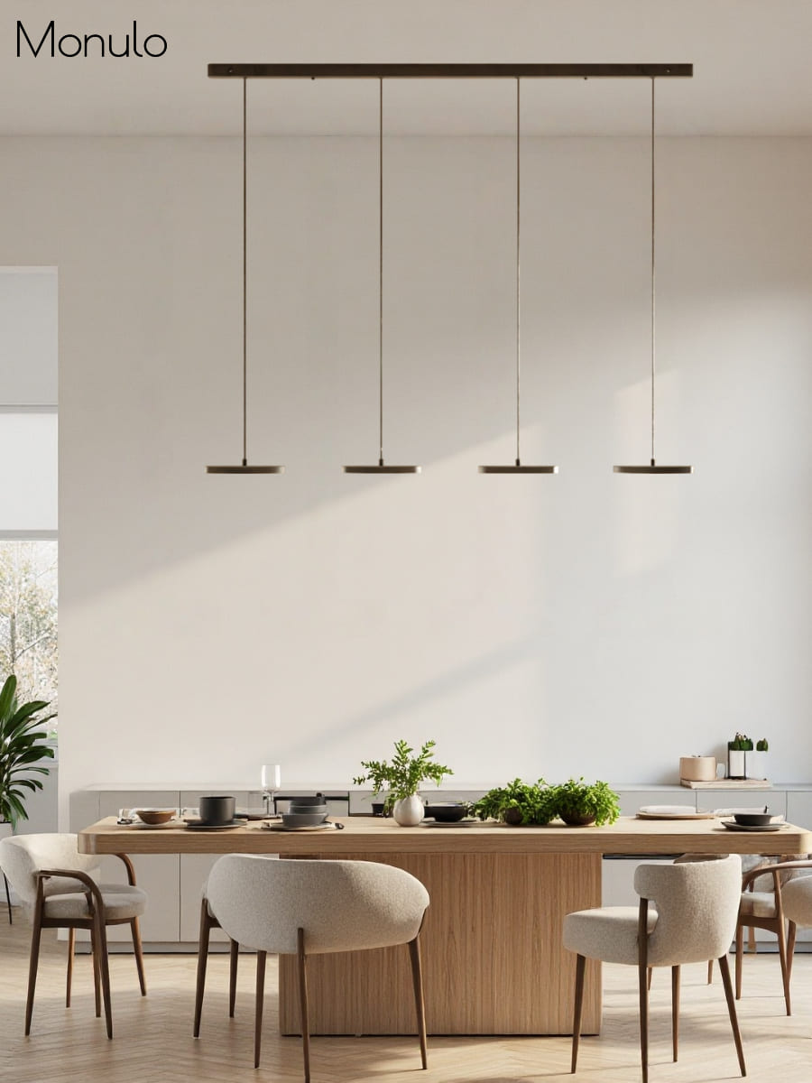 Minimalistische Mehrkopf-Pendelleuchte – Rundes Design für Küche | Esilora