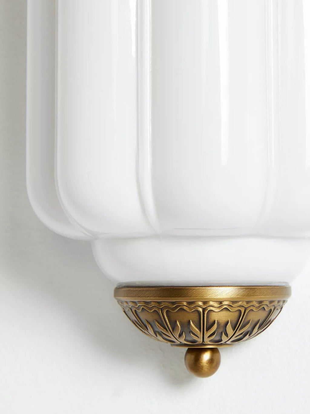 Vintage Milk Glass Flush Eloise Wall Sconce for Bedside Hallway | Esilora
