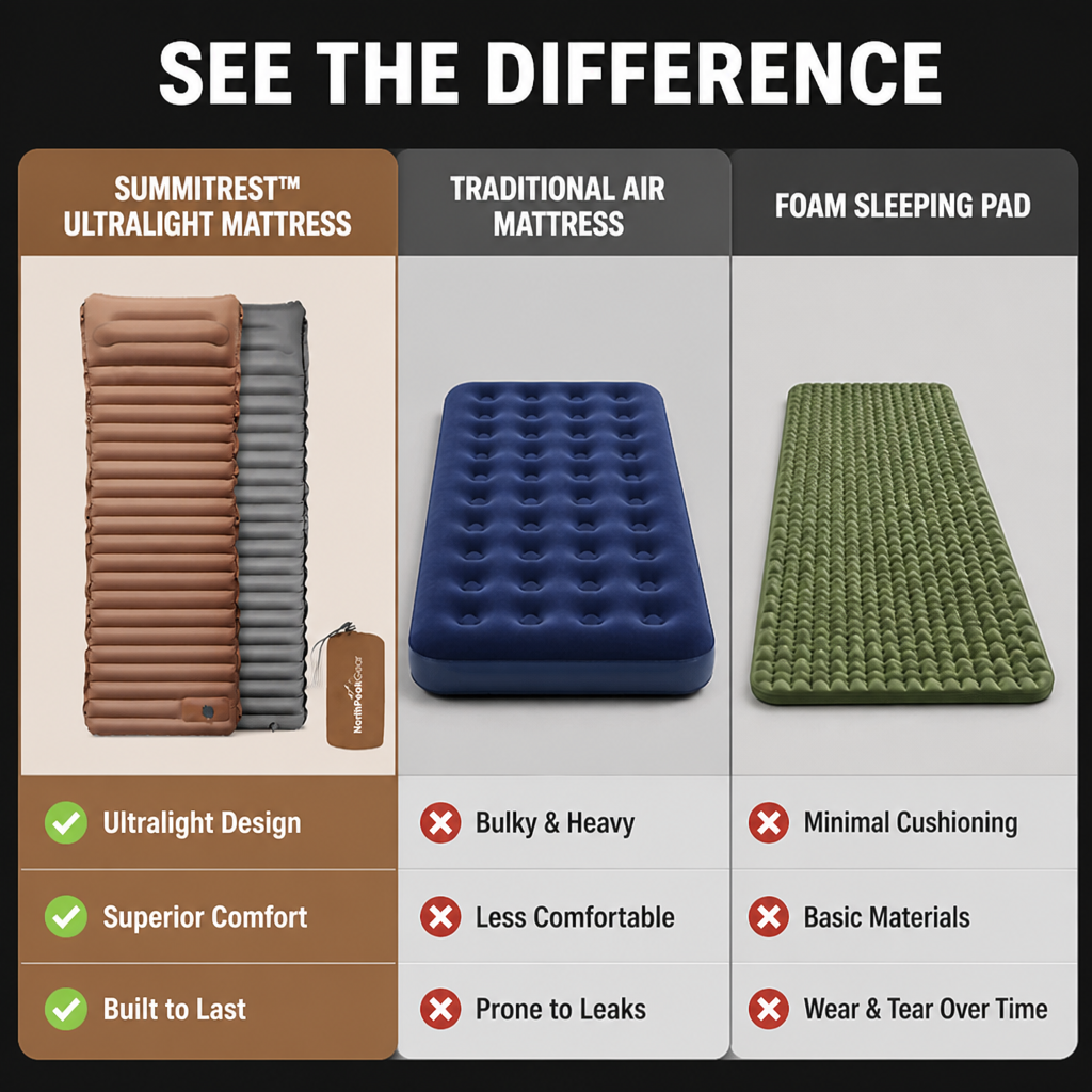SummitRest Ultralight Mattress — Wake Up Energized, Carry Less, Explore More - Esilora
