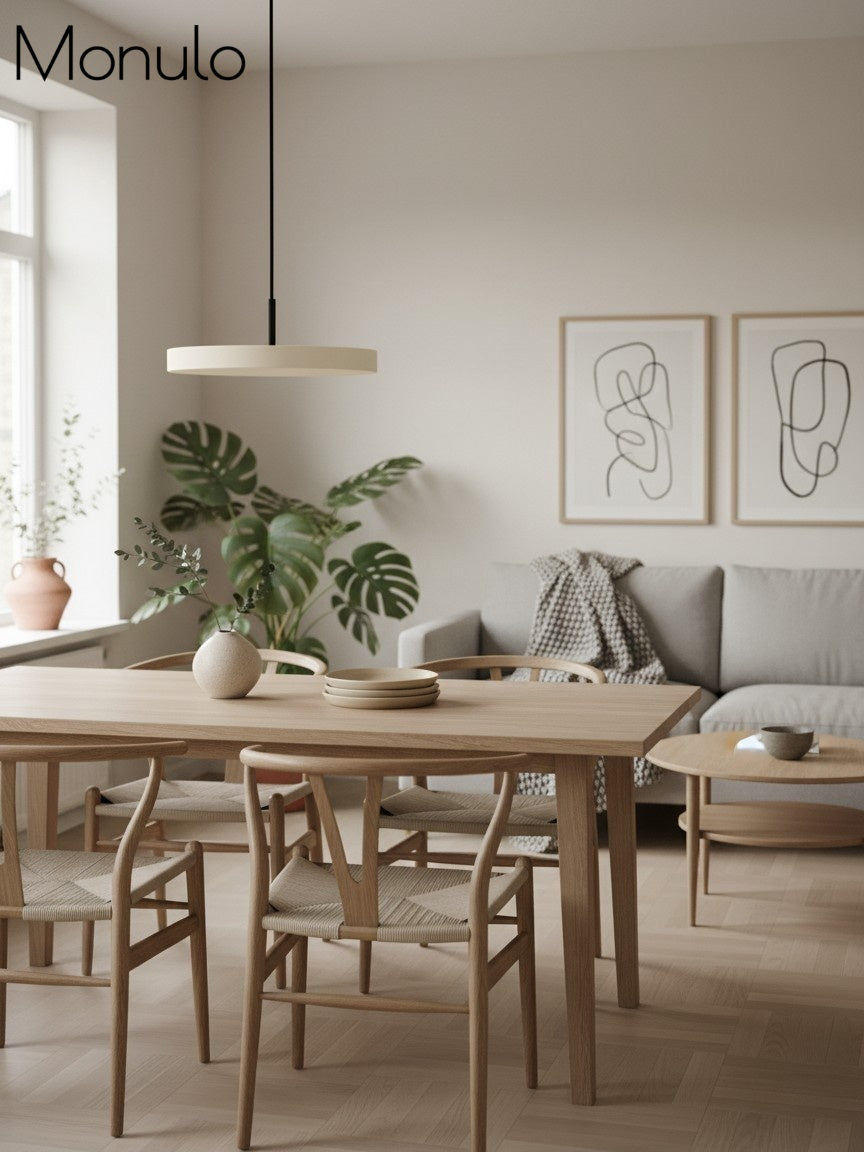 Modern Disc Pendant Light — Nordic Minimalist Fixture for Dining & Kitchen | Esilora
