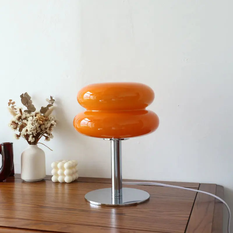 Lámpara de mesa Aurora Bauhaus — LED inalámbrica y regulable, estilo vintage de los años 60