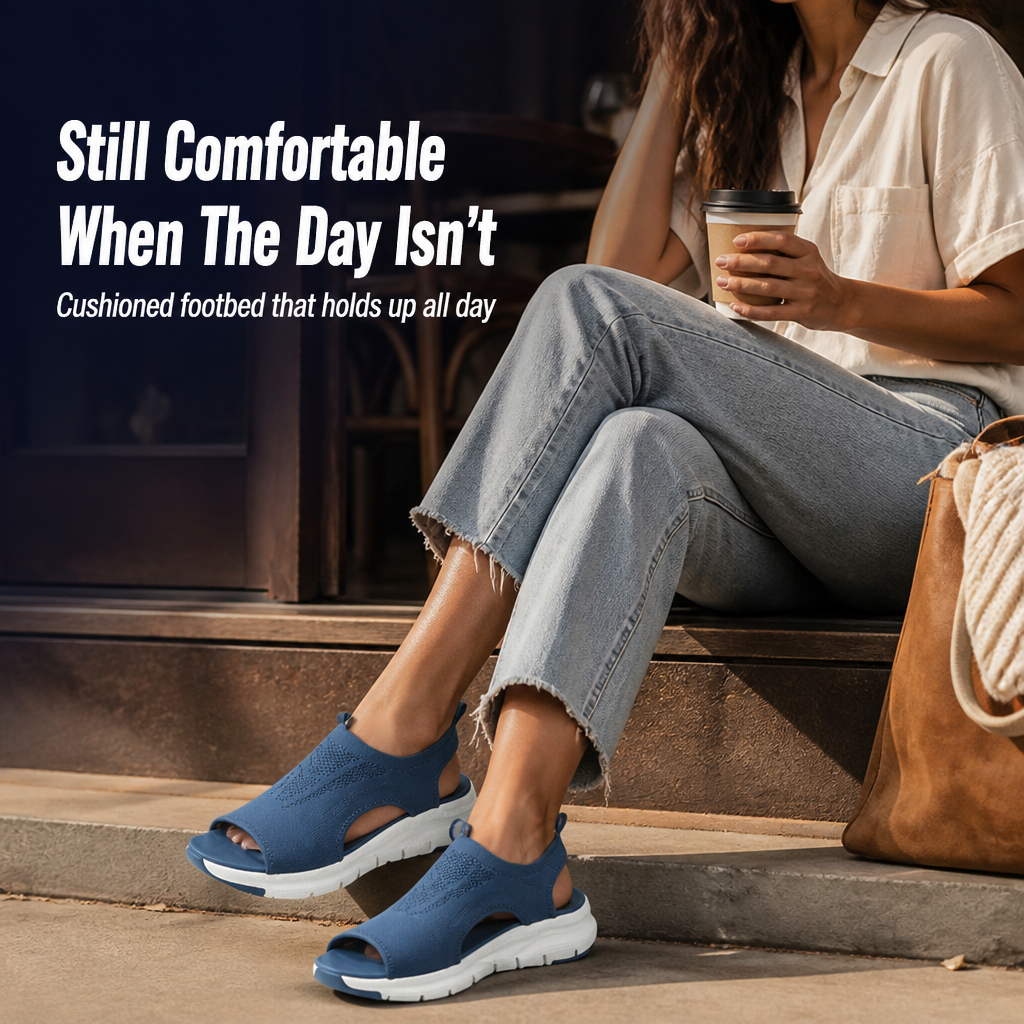 SlingFlexie – prodyšné pletené sandály typu slingback s pohodlnou podporou klenby - Esilora