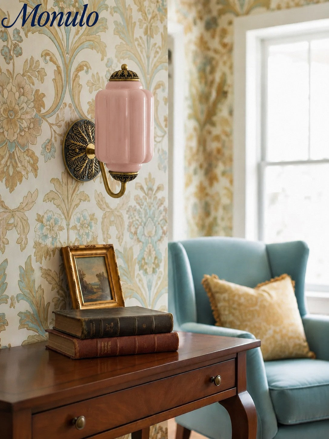 Vintage Milk Glass Sconce Bedside Hallway Eloise Wall Sconce | Esilora