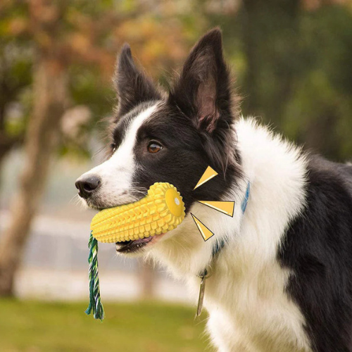 SqueakyCorn Irregular Corn-Shaped Squeaky Dog Chew Toy
