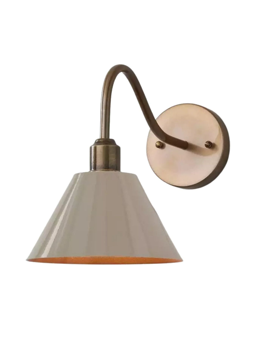 Industrielle, moderne konische Wandleuchte mit klarer Metall-Silhouette | Esilora