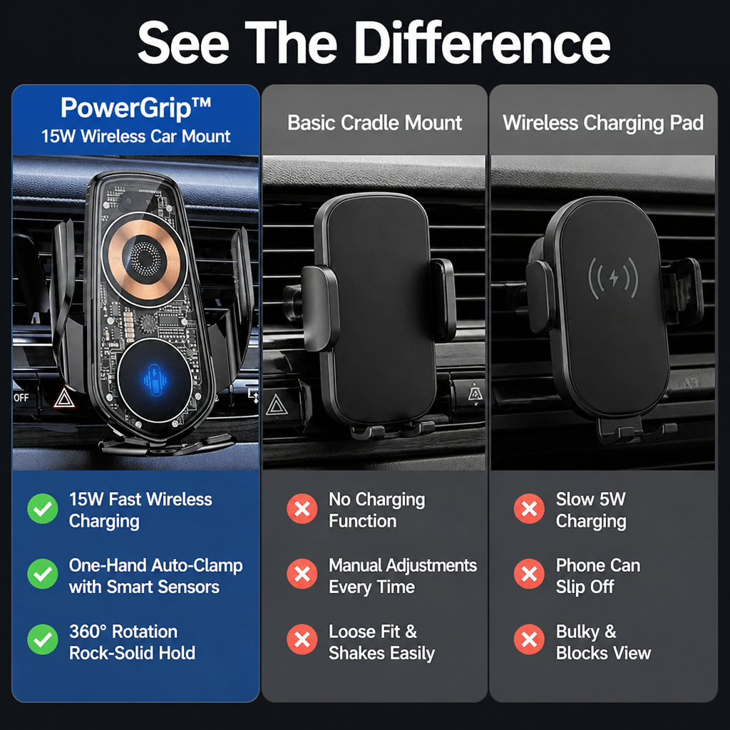 PowerGrip — Drive Focused, Fully Charged, and Totally In Control Every Mile - Esilora