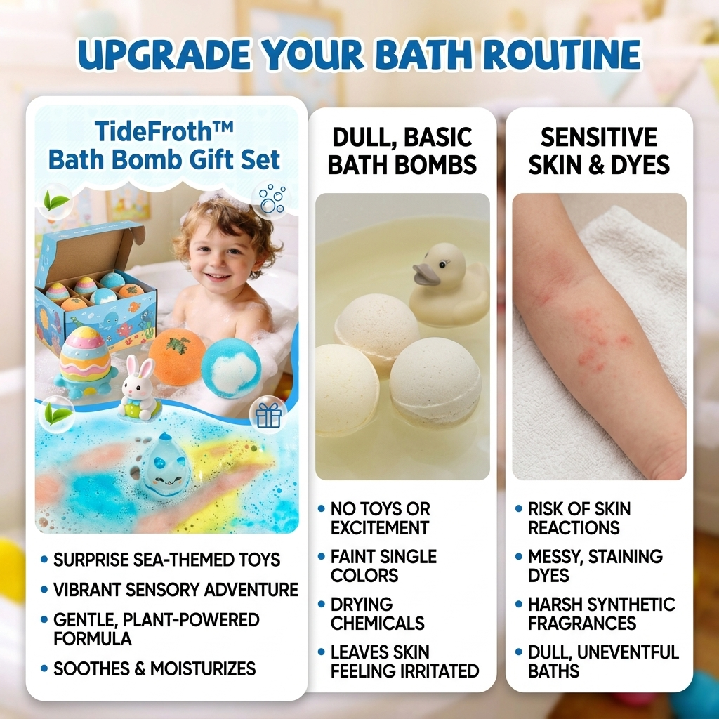 TideFroth: despierta la magia de un baño lleno de alegría con colores relajantes y juguetes sorpresa - Esilora